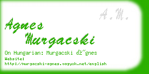 agnes murgacski business card